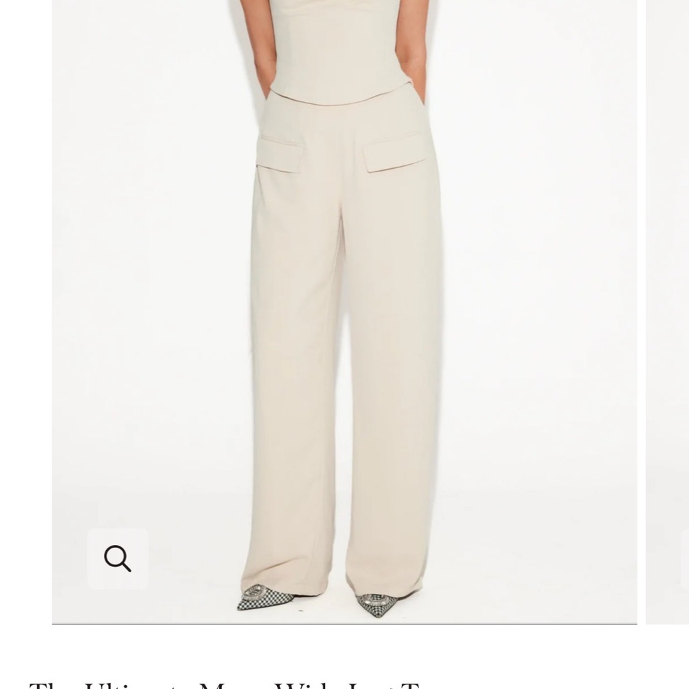 The Ultimate Muse Wide Leg Trousers in Oat